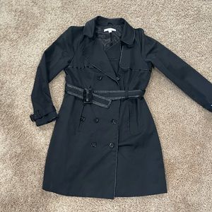 New York & Company black raincoat.  Size L